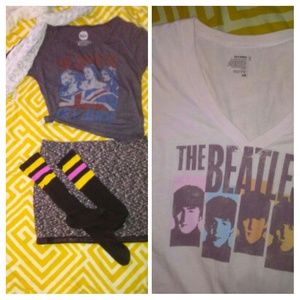 🍄TWO Beatles EUC tees for 1 great price!!